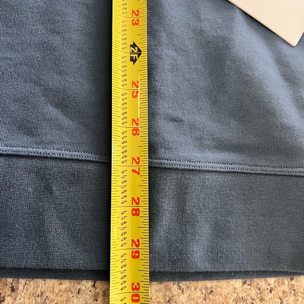 NWT Lululemon athleta perfectly oversized terry Steel Blue terry Sweatshirt 12 - Picture 6 of 8